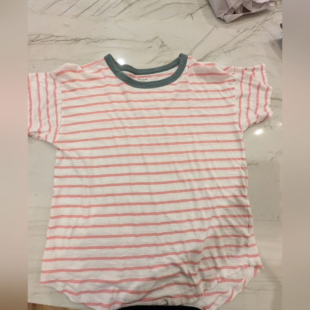 Striped Pink and White Shirt